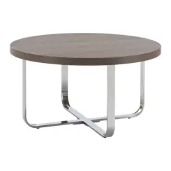 Couchtisch Carl Eichefarben MDF Rund