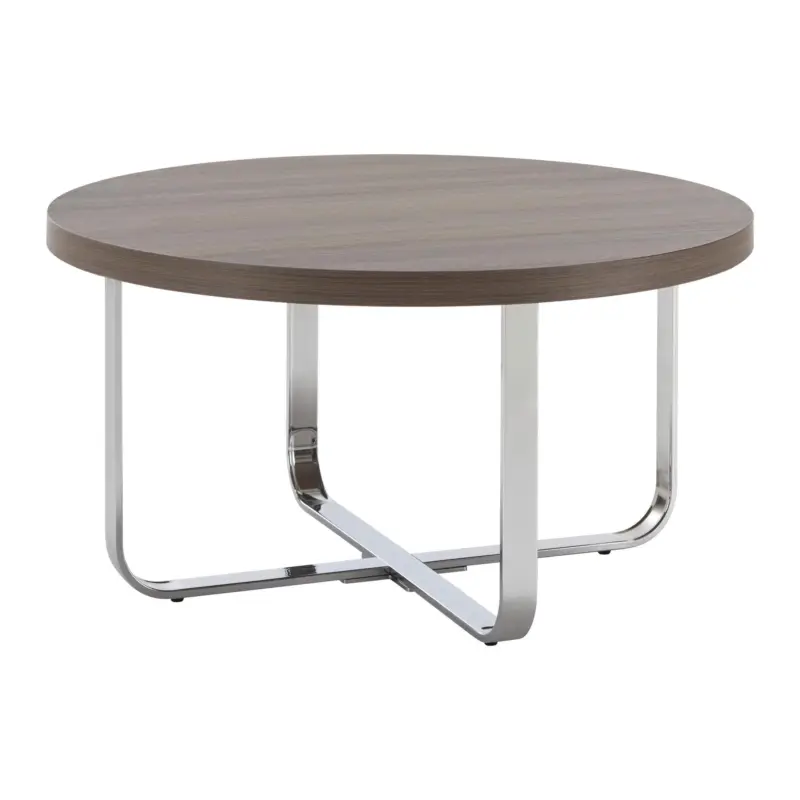Couchtisch Carl Eichefarben MDF Rund