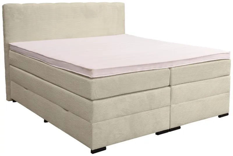 Boxspringbett Malaga ohne Fu&szlig;teil Beige ca. 160x200cm