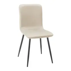 Stuhl Elif Beige Samt Gepolstert