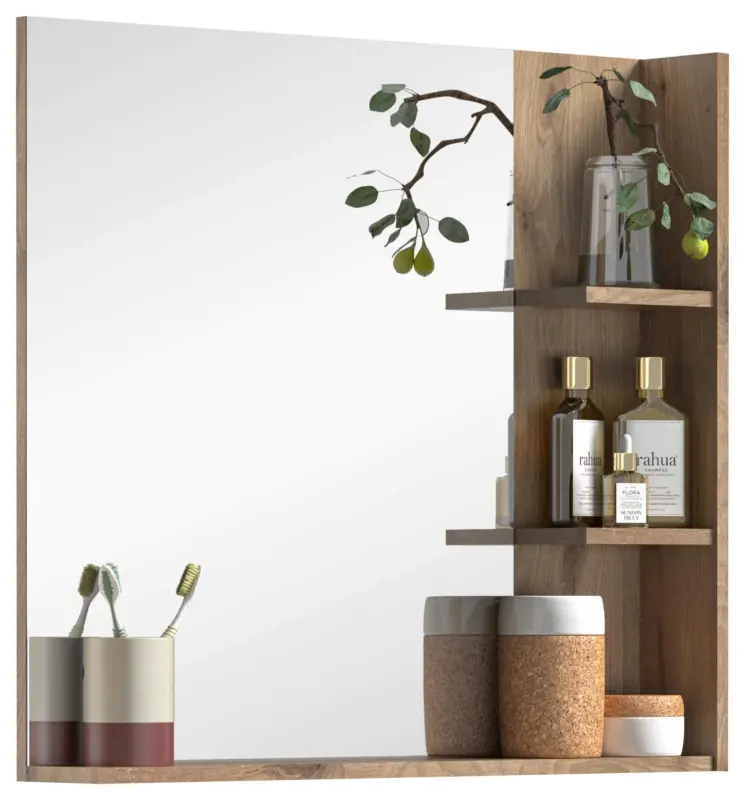 Wandspiegel Mason ca. 79x73 cm Eiche/Grau