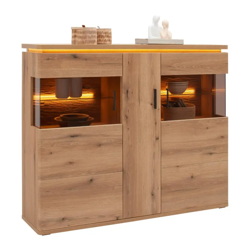 Highboard Alameda Eichefarben
