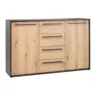 Sideboard Adriano Schwarz/Eichefarben