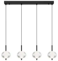 LED-H&auml;ngeleuchte Aida Klar/Schwarz max. 23 Watt