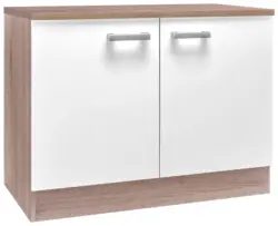 Sp&uuml;lenunterschrank Lexa Weiss/Eiche