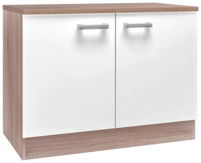 Sp&uuml;lenunterschrank Lexa Weiss/Eiche