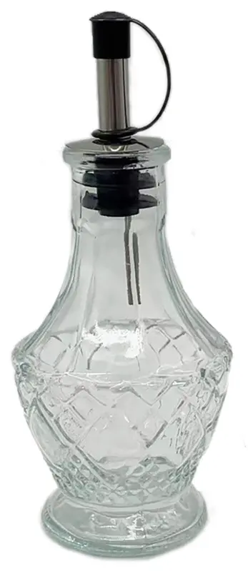 &Ouml;lflasche Oil Klar/Schwarz
