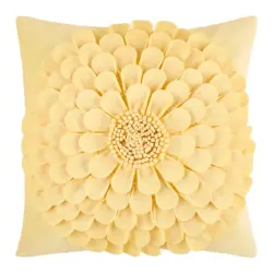Zierkissen Flora Gelb ca. 45x45cm