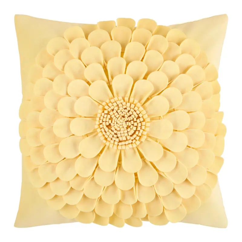 Zierkissen Flora Gelb ca. 45x45cm