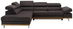 Wohnlandschaft Carmen in Platin mit Bettfunktion