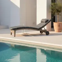 Gartenliege Andalusia Metall/Kunststoff mit Auflage