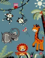 m&ouml;max Dornbirn - Ihr Trendm&ouml;belhaus in Dornbirn Kinderteppich Diamond Kids Orange/T&uuml;rkis ca. 160x230cm