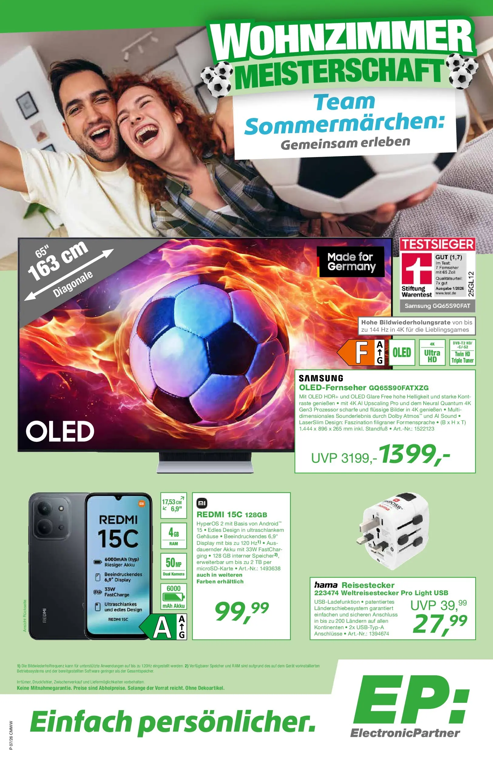 Angebote - EP:ElectronicPartner: Entdecke aktuelle Angebote (ab 25.06.2026) zum Blättern | Seite: 1 | Produkte: Kamera, USB, Samsung, Bilder