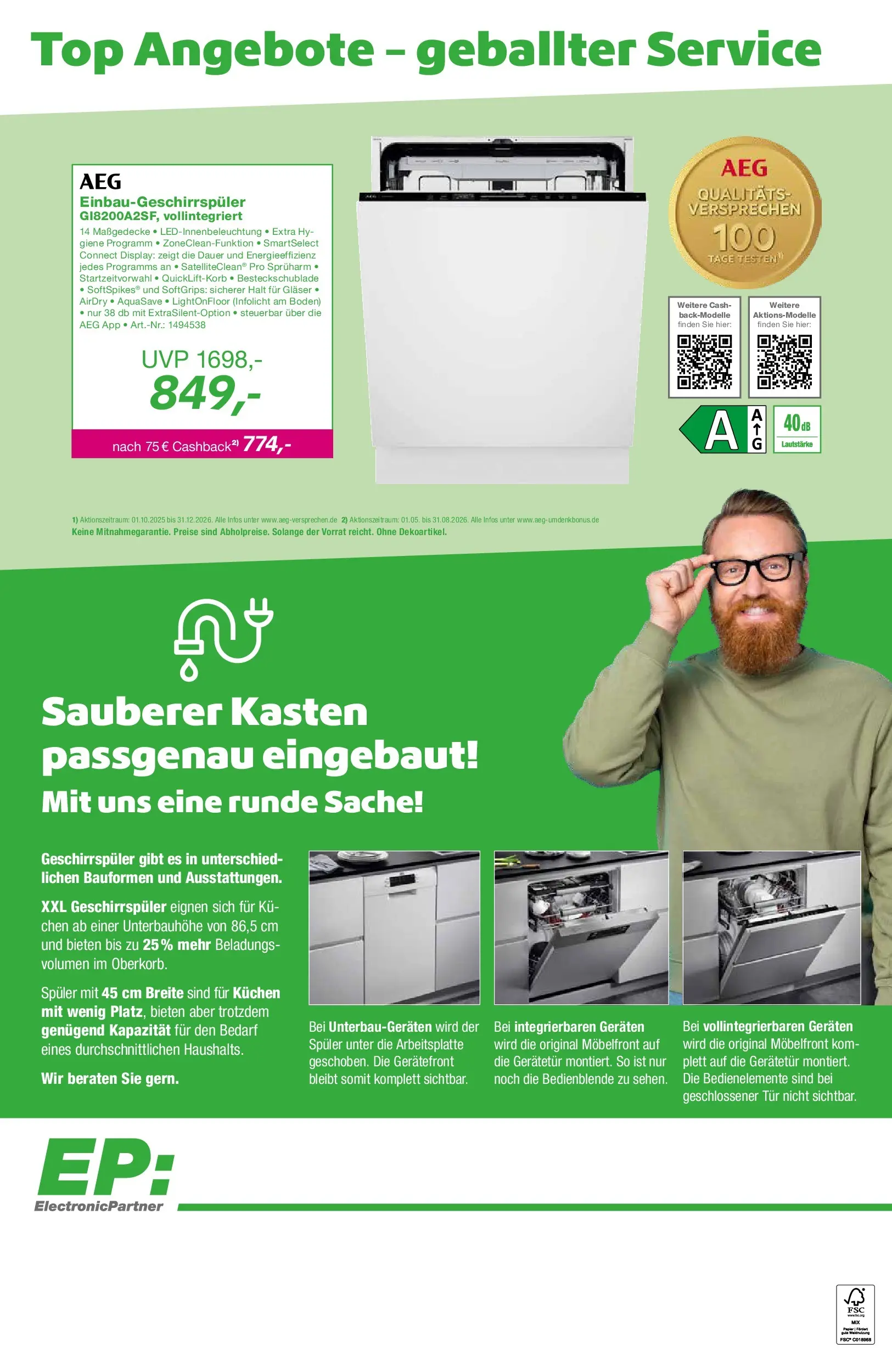 Angebote - EP:ElectronicPartner: Entdecke aktuelle Angebote (ab 25.06.2026) zum Blättern | Seite: 6 | Produkte: Top, Geschirrspüler, Tür, Kuchen