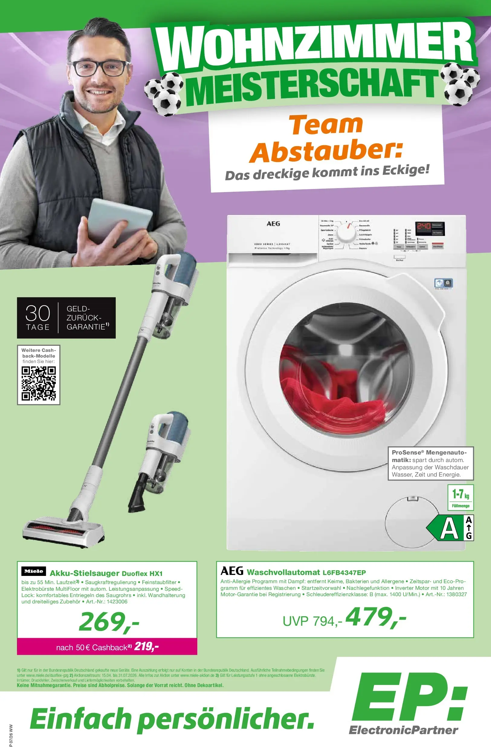 Angebote - EP:ElectronicPartner: Entdecke aktuelle Angebote (ab 25.06.2026) zum Blättern | Seite: 1 | Produkte: Miele, AEG