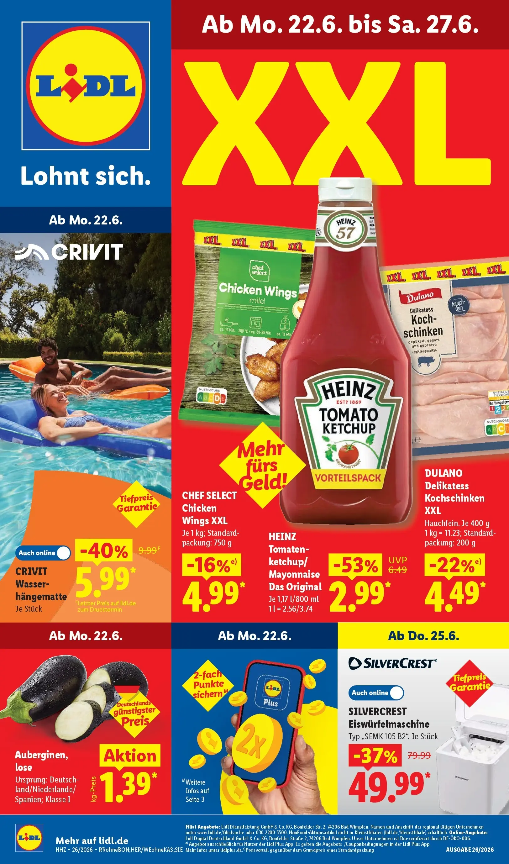 Lidl Prospekt Zülpich (ab 22.06.2026) » Angebote online | Seite: 1 Lidl Prospekt Zülpich (ab 22.06.2026) zum Blättern » Angebote | Seite: 1