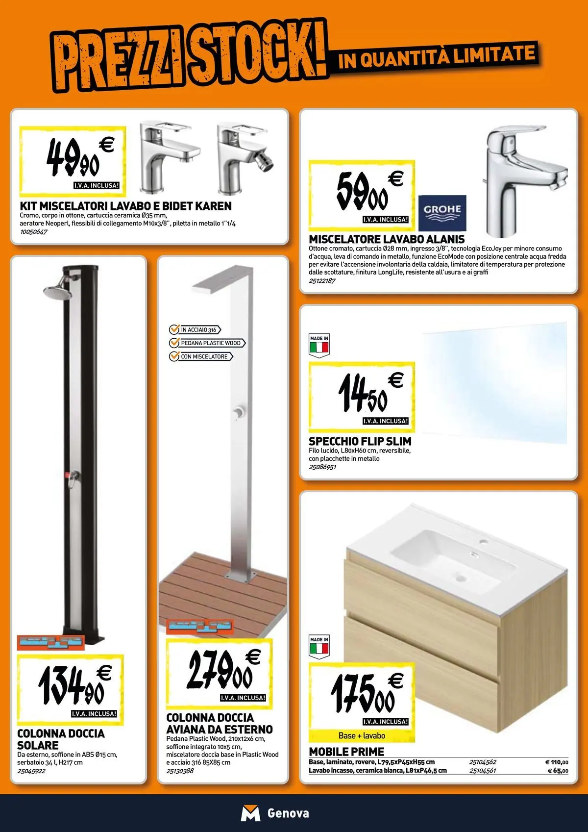 Nuovo TECNOMAT - Straordinari prezzi stock! dal 24/06/2026 > offerte anteprima 🛍️ | Pagina: 4 | Prodotti: Mobile, Acqua, Doccia, Specchio