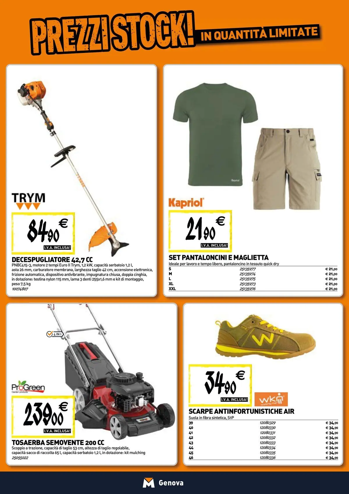 Nuovo TECNOMAT - Straordinari prezzi stock! dal 24/06/2026 > offerte anteprima 🛍️ | Pagina: 18 | Prodotti: Pantaloncini, Scarpe, Maglietta, Decespugliatore