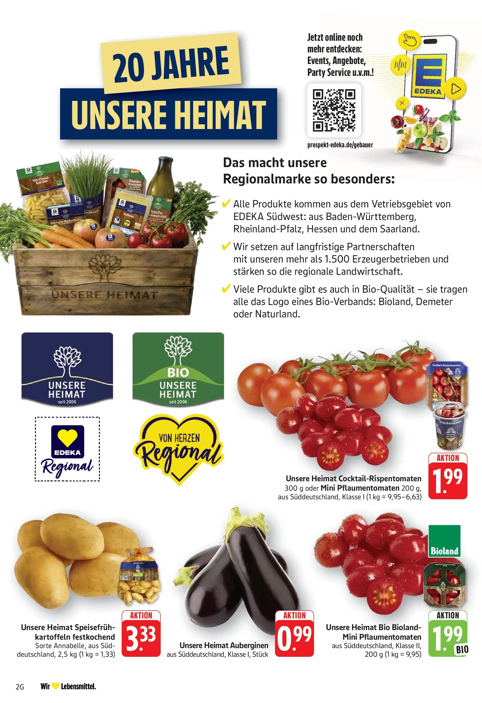 Edeka prospekt Göppingen (ab 21.06.2026) » Angebote Online | Seite: 2 | Produkte: Tomaten, Kartoffeln