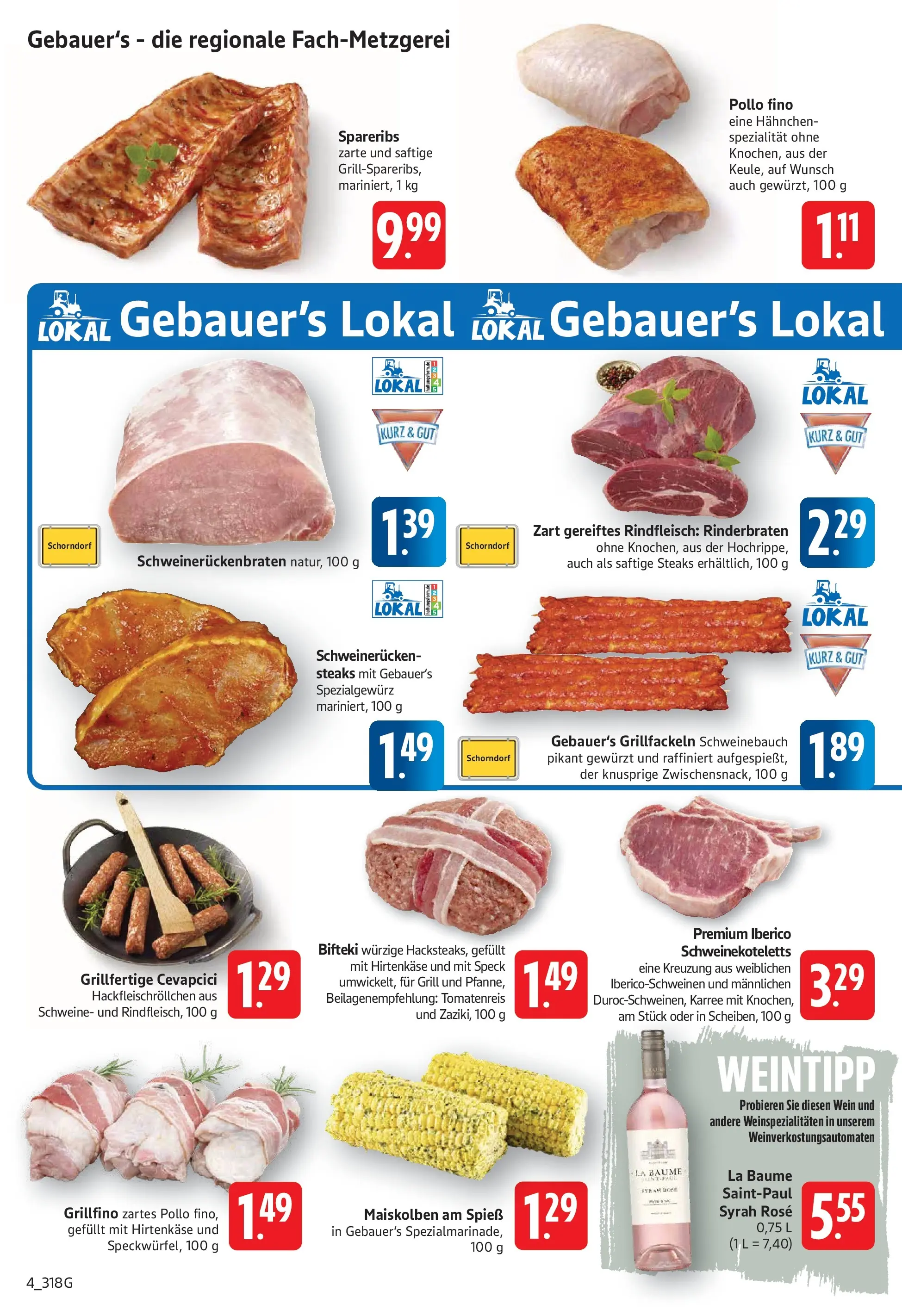 Edeka prospekt Göppingen (ab 21.06.2026) » Angebote Online | Seite: 4 | Produkte: Rinderbraten, Schweinebauch, Cevapcici, Rindfleisch