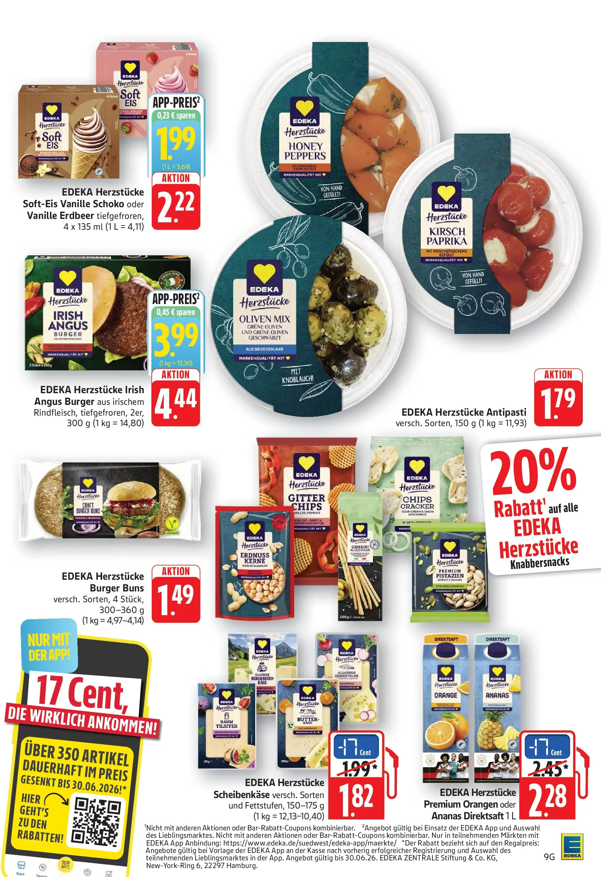 Edeka prospekt Göppingen (ab 21.06.2026) » Angebote Online | Seite: 9 | Produkte: Ananas, Paprika, Knoblauch, Chips