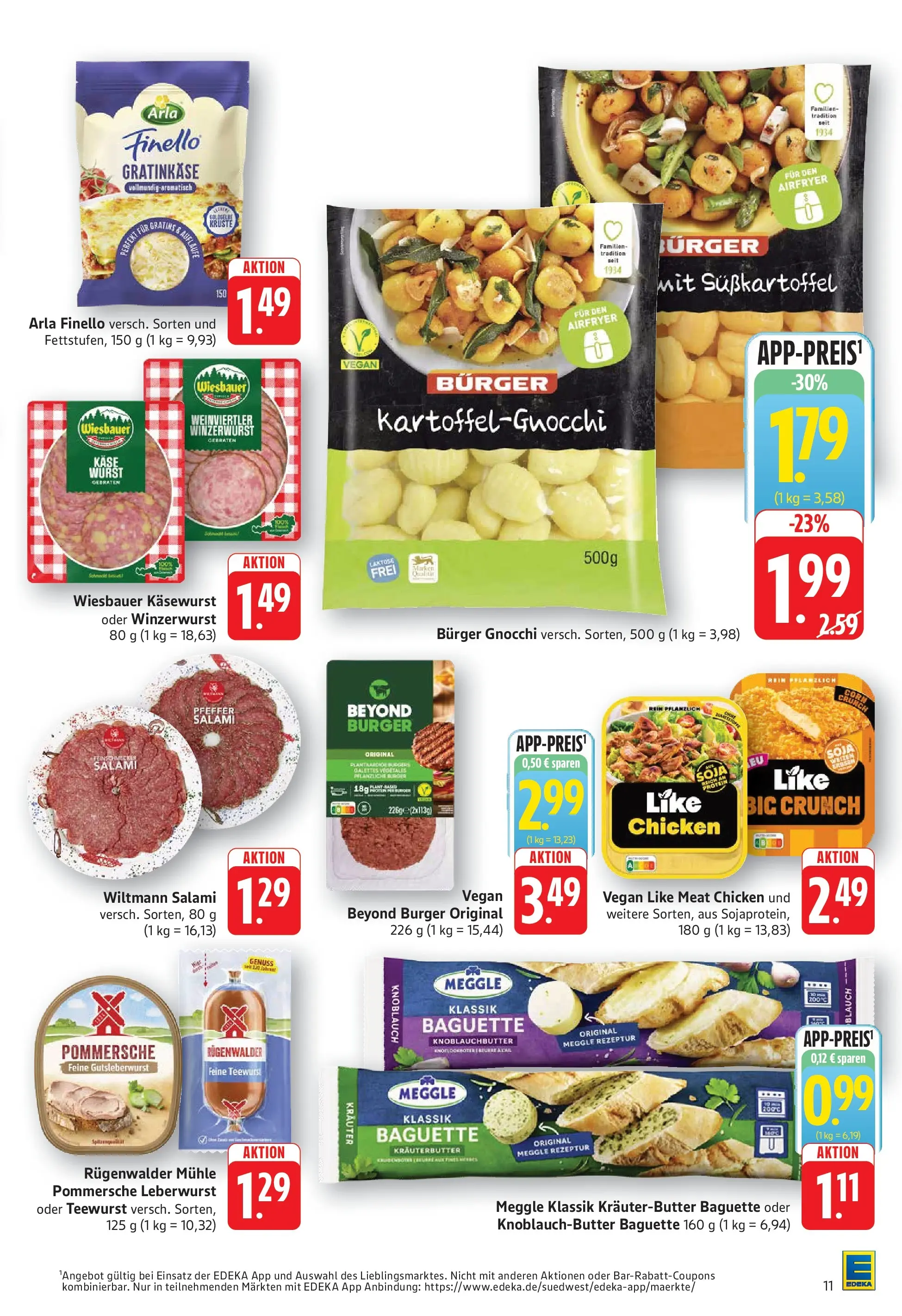 Edeka prospekt Göppingen (ab 21.06.2026) » Angebote Online | Seite: 11 | Produkte: Mühle, Baguette, Pfeffer, Wurst