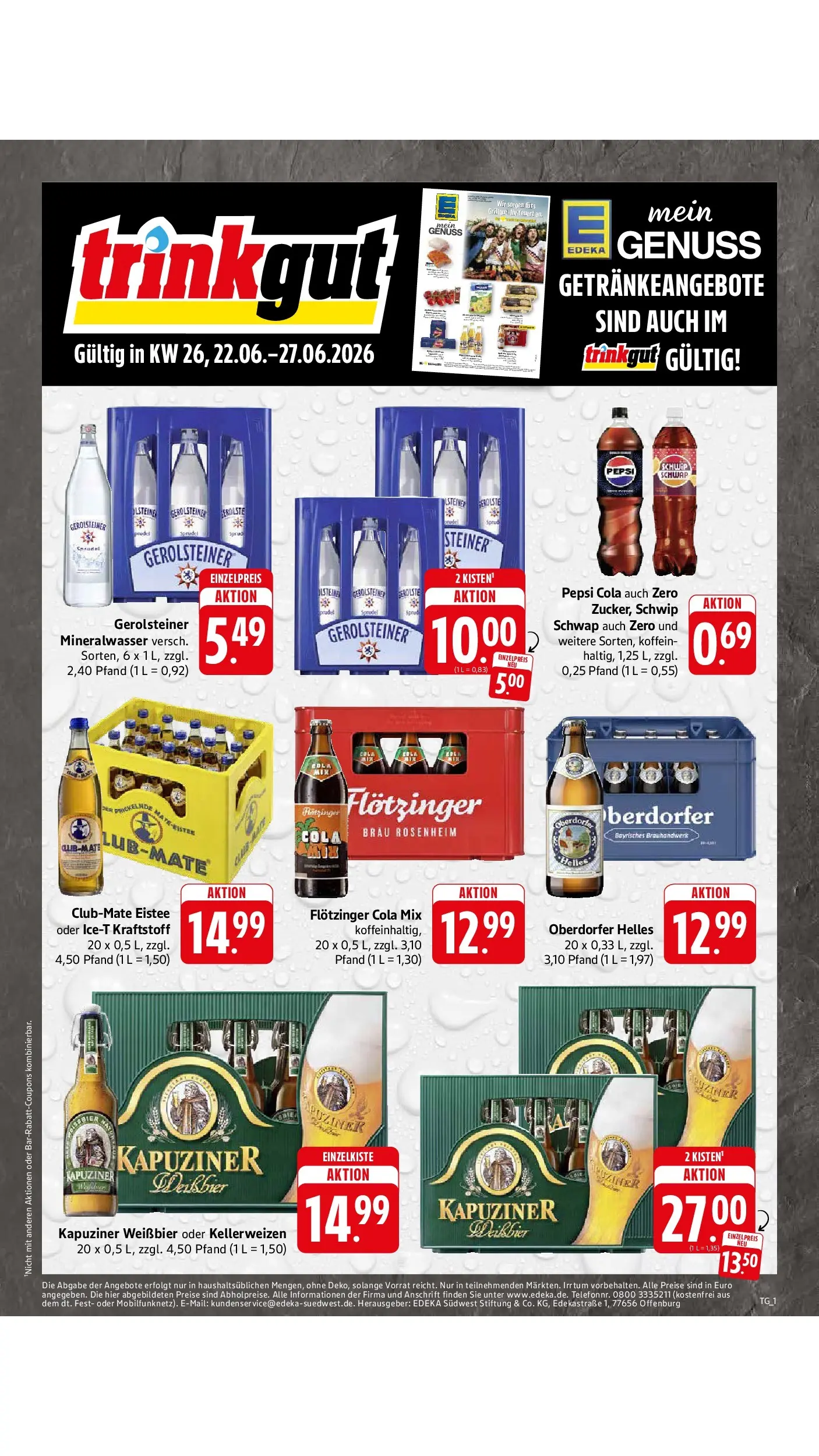 Edeka Prospekt Mössingen (ab 21.06.2026) » Angebote Online | Seite: 50
