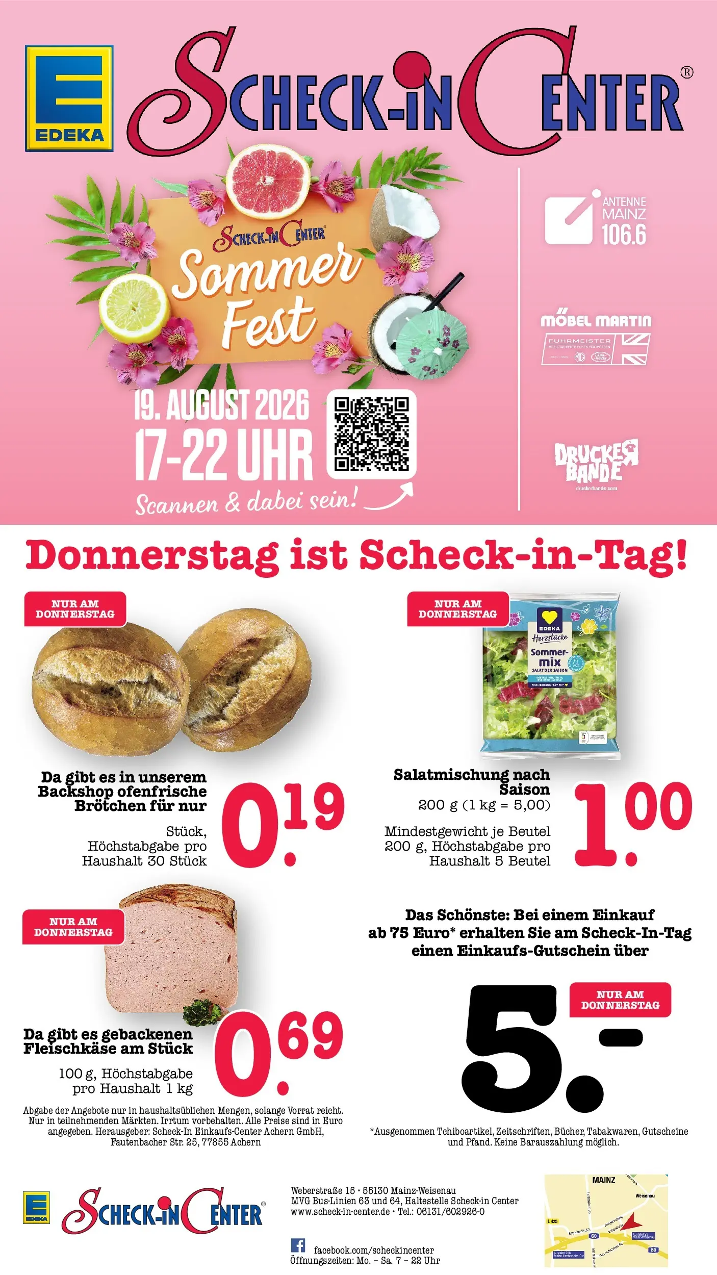 Edeka Prospekt Mainz-Weisenau (ab 22.06.2026) ยป Angebote Online | Seite: 66 | Produkte: Ofenfrische, Antenne, Salat, Uhr Edeka Prospekt Mainz-Weisenau (ab 22.06.2026) ยป Angebote Online | Seite: 66 | Produkte: Ofenfrische, Antenne, Salat, Uhr