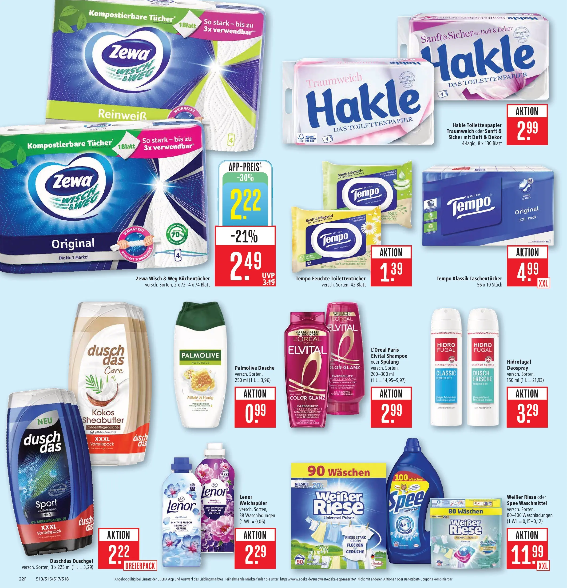 Marktkauf Prospekt Weil Am Rhein (ab 21.06.2026) » Angebote online | Seite: 32 | Produkte: Dusche, Zewa, Shampoo, Spee