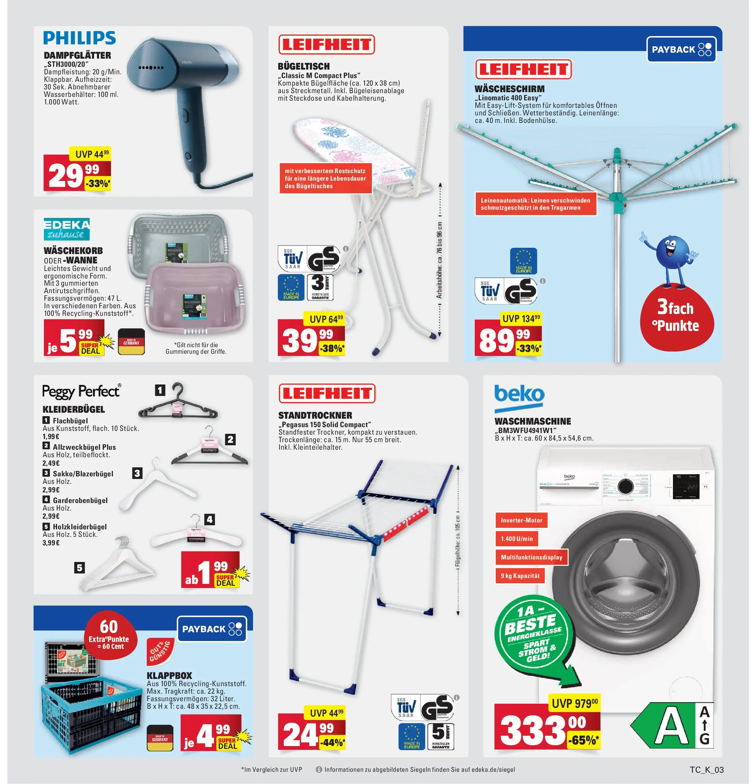 Marktkauf Prospekt Friedrichshafen (ab 21.06.2026) » Angebote online | Seite: 33 | Produkte: Philips, Steckdose, Waschmaschine, Kleiderbügel
