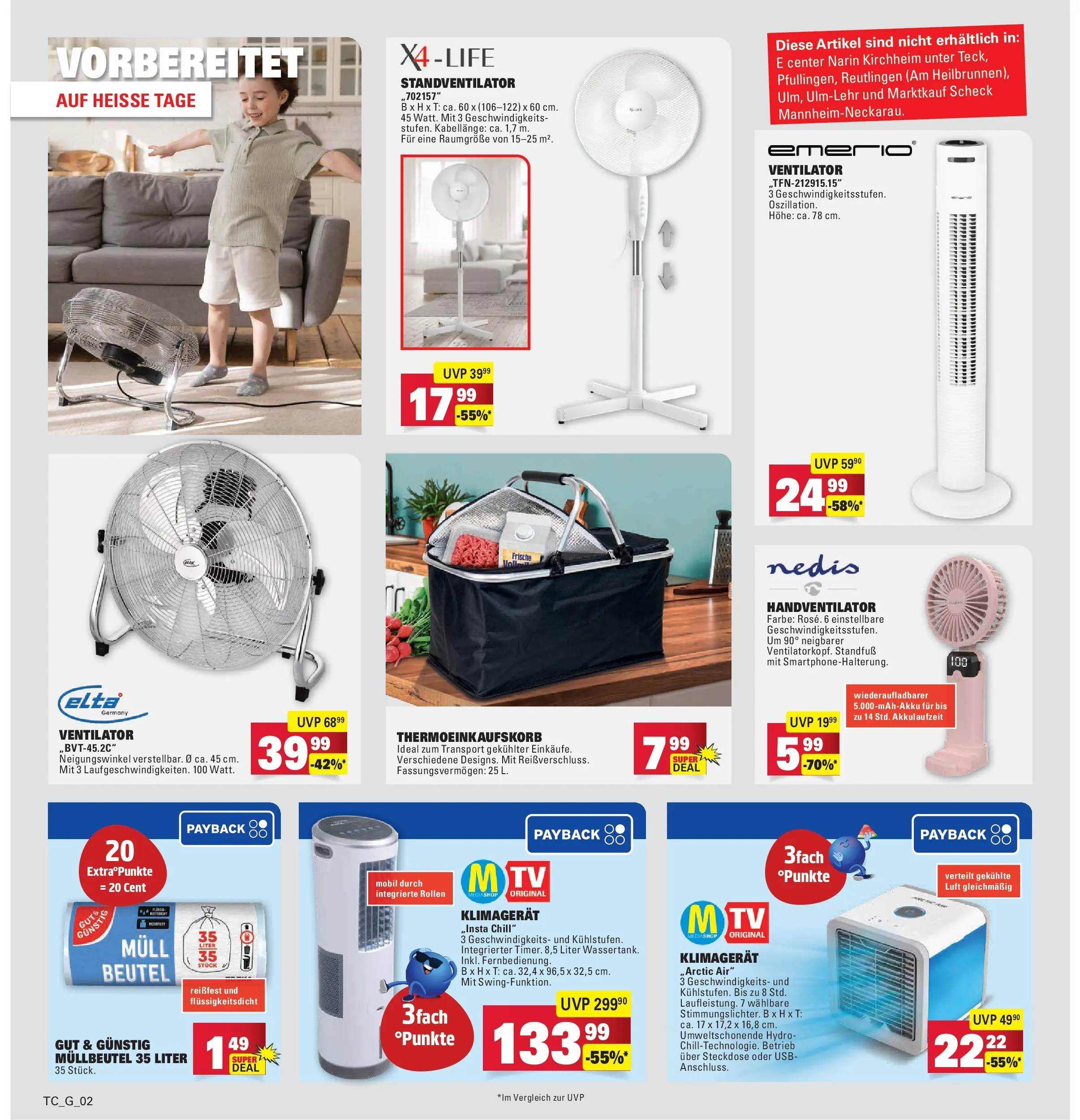 Marktkauf Prospekt Weil Am Rhein (ab 21.06.2026) » Angebote online | Seite: 36 | Produkte: USB, Ventilator, Steckdose, Klimagerät