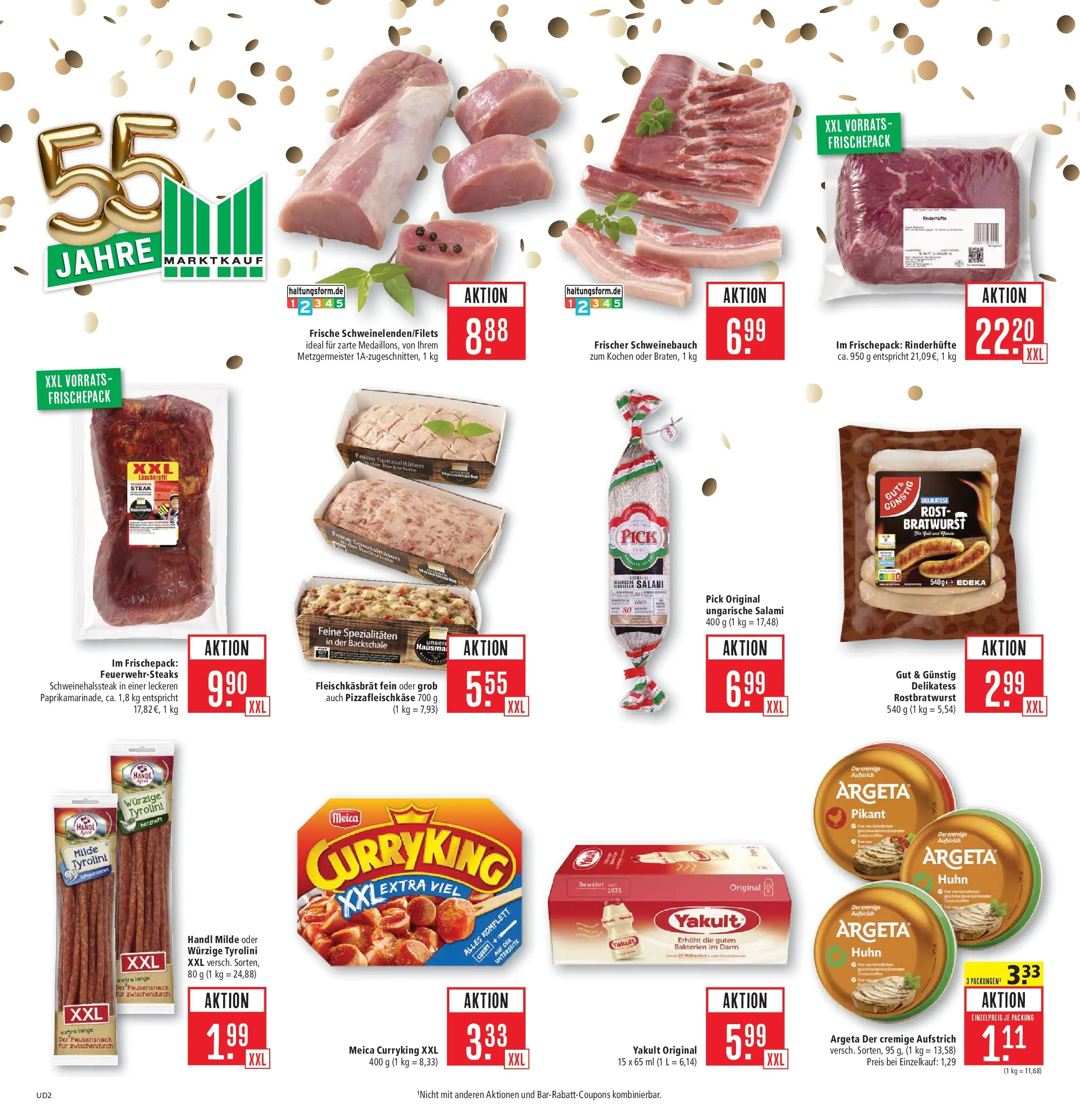 Marktkauf Prospekt Weil Am Rhein (ab 21.06.2026) » Angebote online | Seite: 2 | Produkte: Schweinebauch, Bratwurst, Meica, Salami
