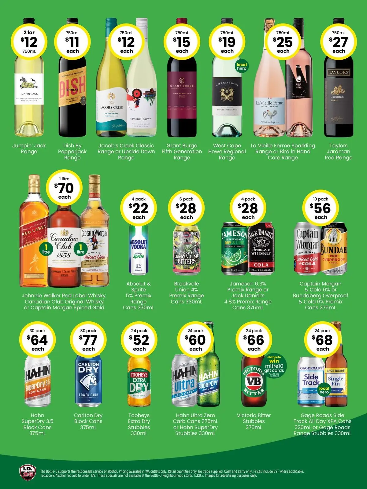 The Bottle-O - Good Value Booze, For Good Value People 22/06 - 21/06/2026 > weekly / monthly specials | Page: 2 | Products: Vodka, Whiskey, Lemon, Lime