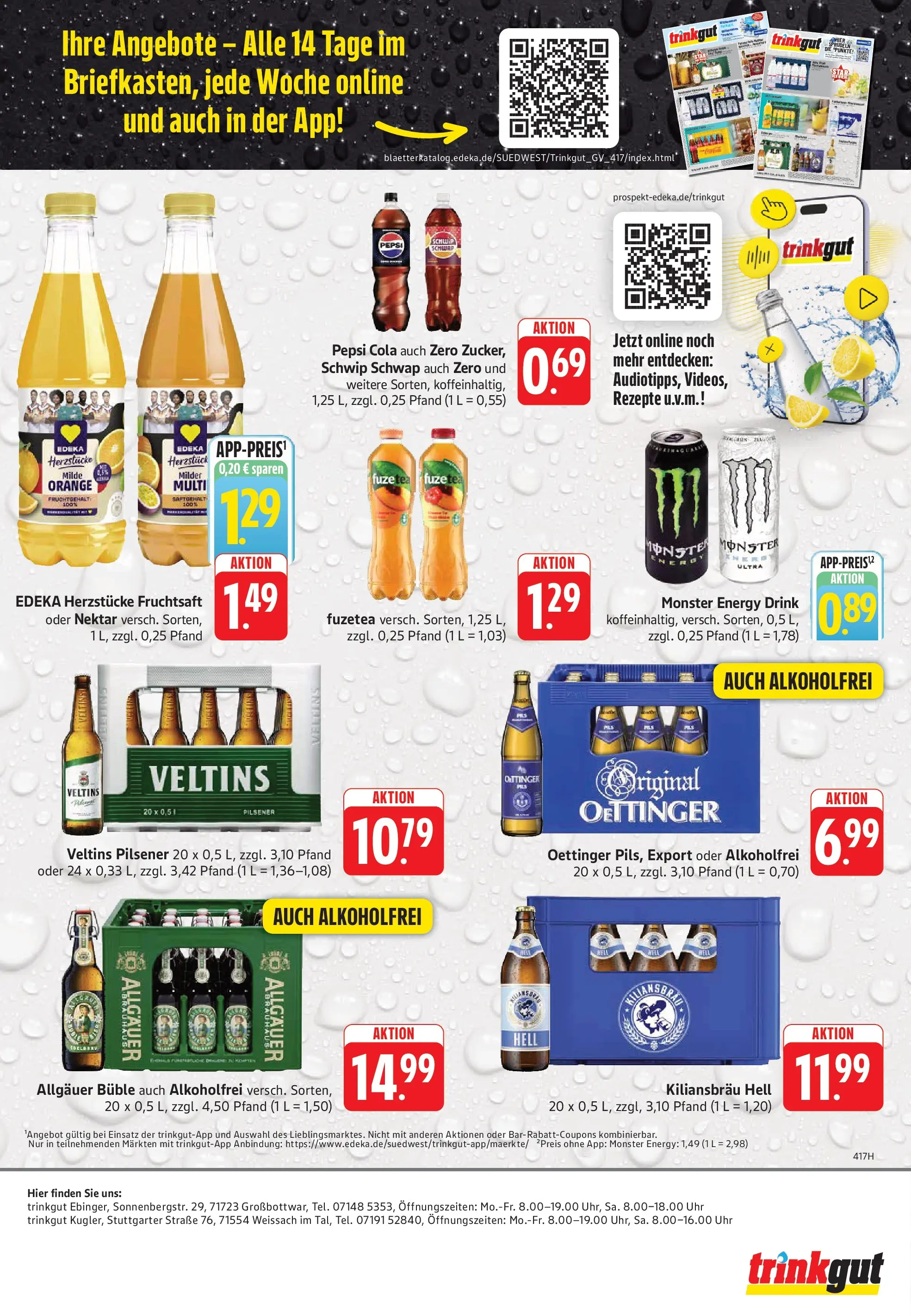 Trinkgut Prospekt Weissach Im Tal (ab 21.06.2026) » Angebote online | Seite: 8 | Produkte: Energy, Monster, Pepsi, Uhr