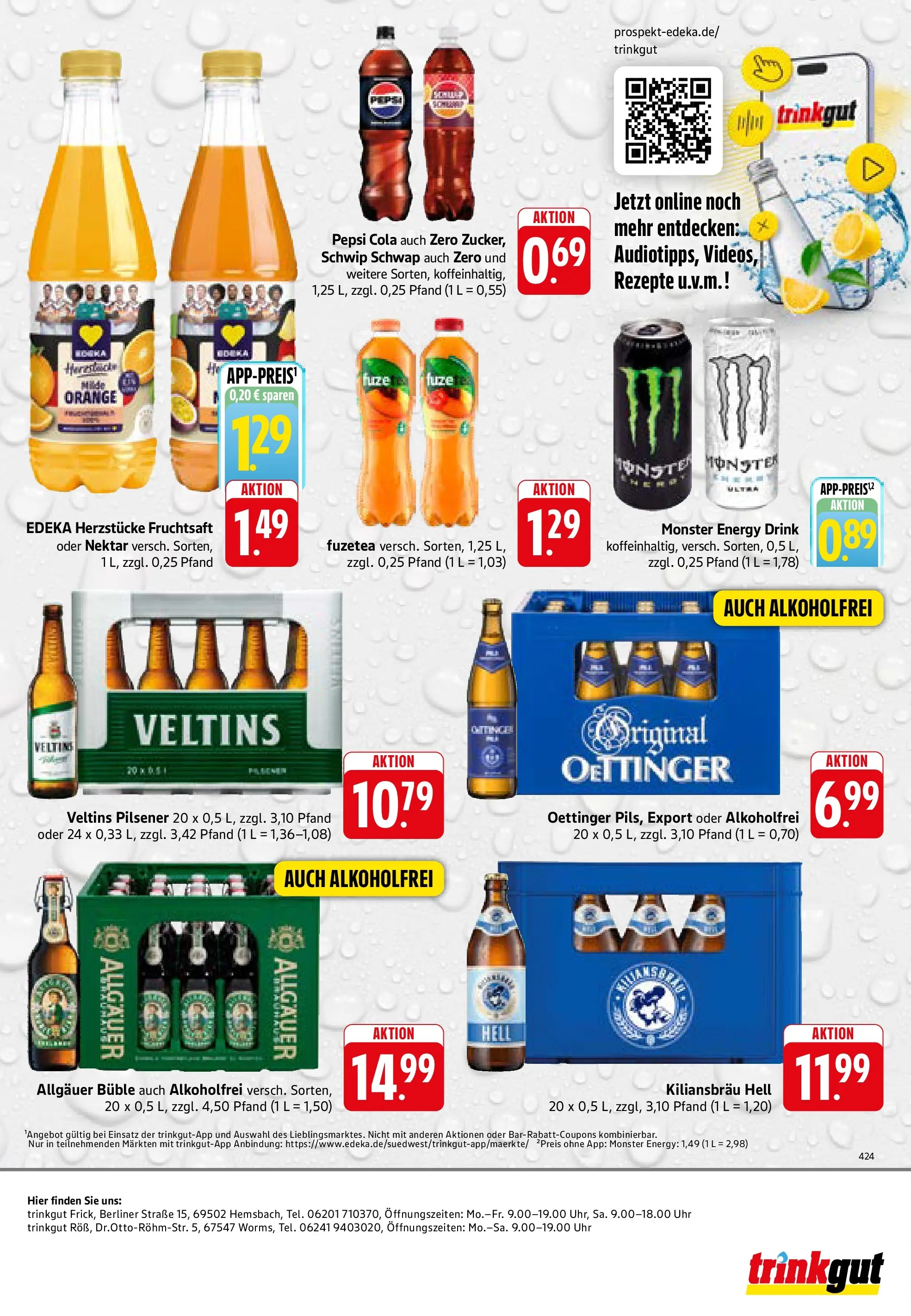Trinkgut Prospekt Worms (ab 21.06.2026) » Angebote online | Seite: 8 | Produkte: Energy, Schwip schwap, Oettinger, Pepsi
