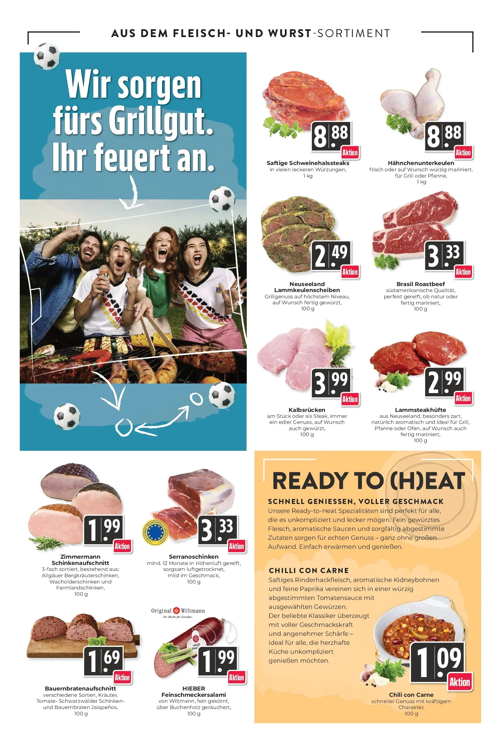 Angebote - Hieber's Frischecenter: Meine Woche (ab 21.06.2026) zum Blättern | Seite: 4 | Produkte: Roastbeef, Chili, Schinken, Fleisch