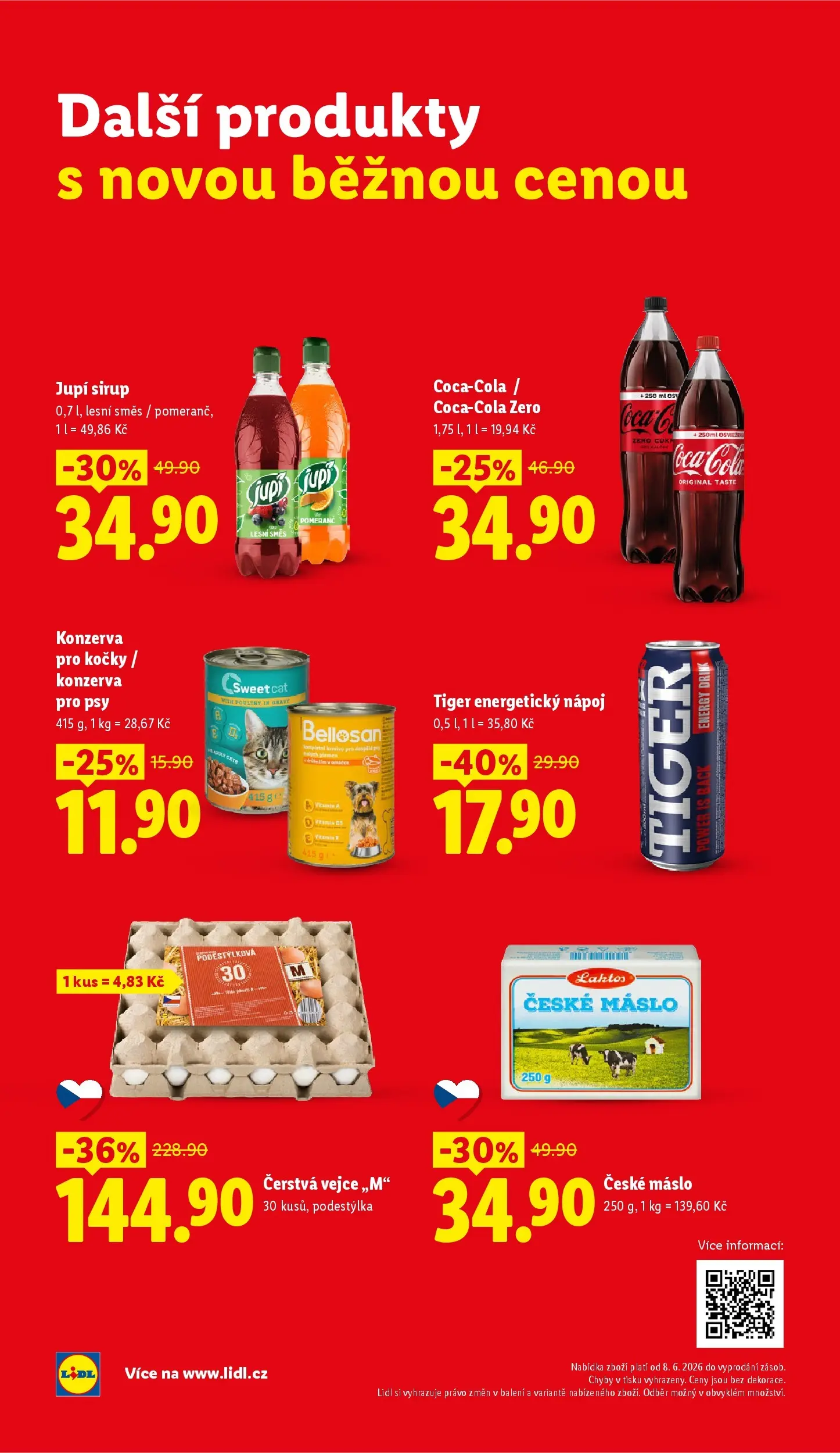 Lidl leták od 24.06.2026 - Nový akční leták | Strana: 3 | Produkty: Máslo, Vejce, Cukr, Energy drink