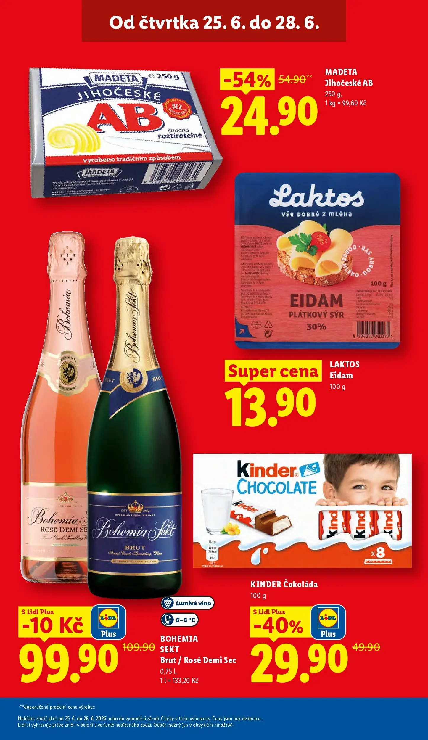 Lidl leták od 24.06.2026 - Nový akční leták | Strana: 7 | Produkty: Šumivé víno, Víno, Bohemia Sekt Brut, Eidam