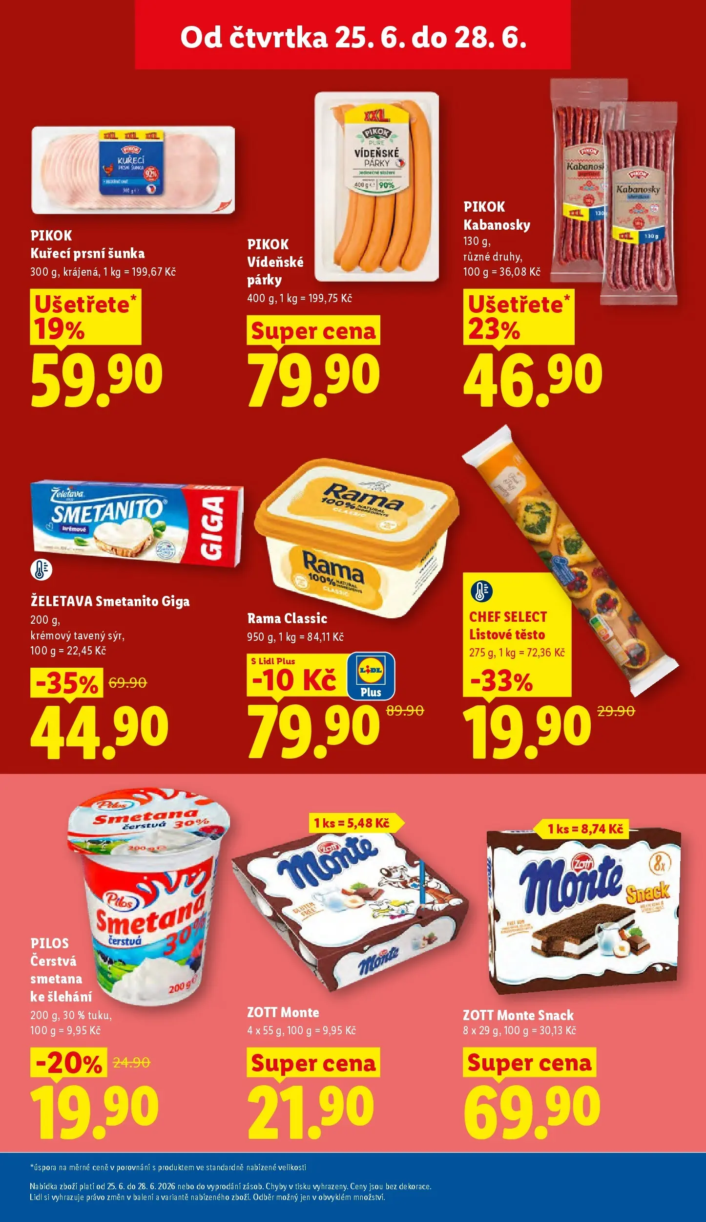 Lidl leták od 24.06.2026 - Nový akční leták | Strana: 17 | Produkty: Sýr, Rama, Kabanos, Pikok