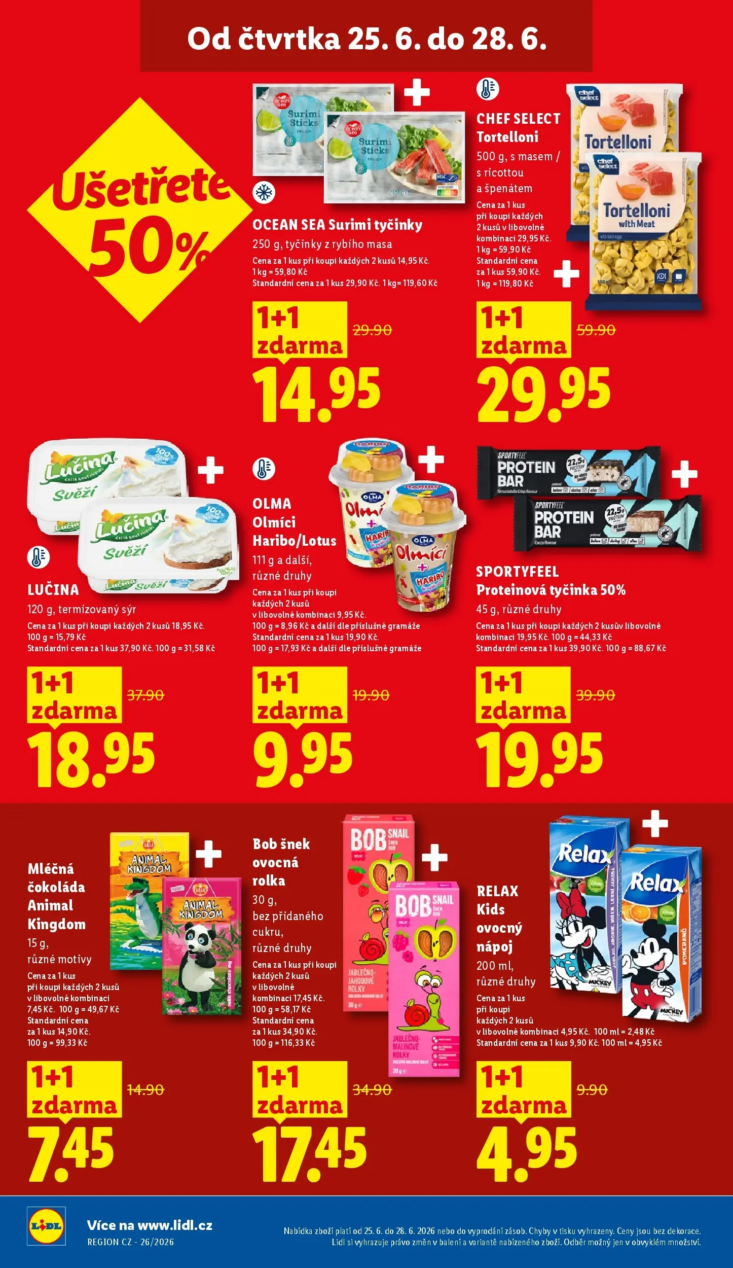 Lidl leták od 24.06.2026 - Nový akční leták | Strana: 24 | Produkty: Čokoláda, Proteinová tyčinka, Surimi, Protein