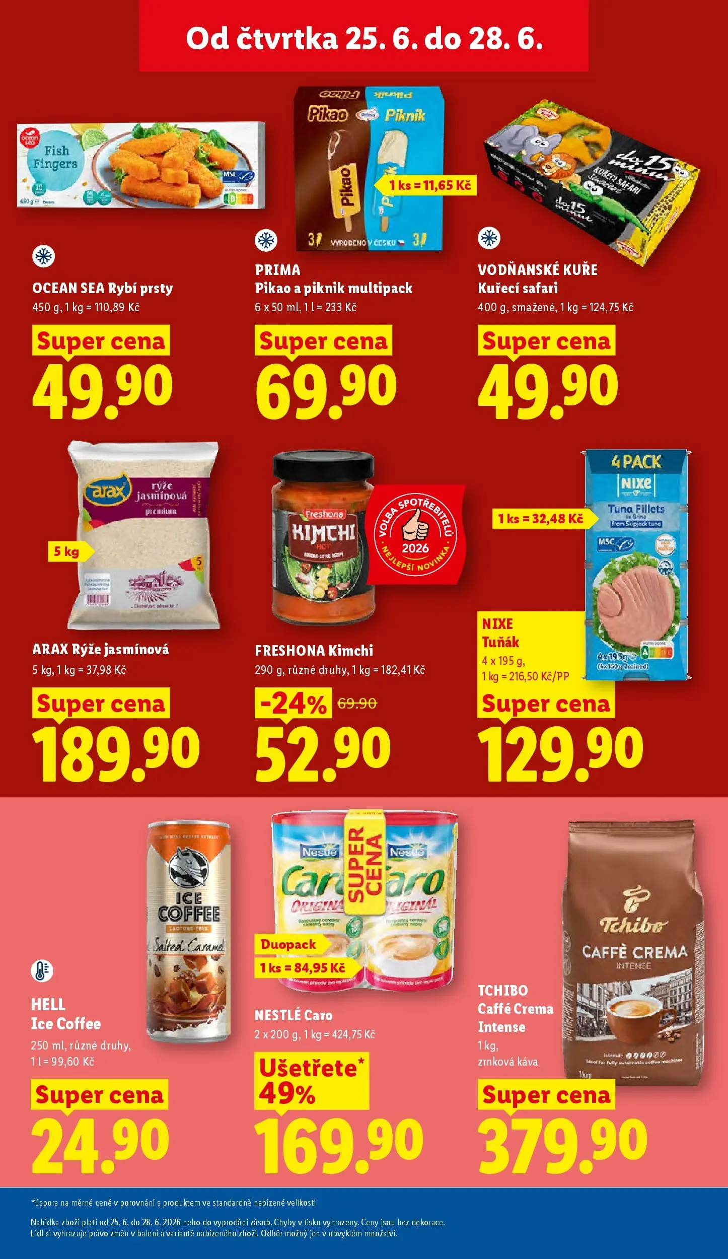 Lidl leták od 24.06.2026 - Nový akční leták | Strana: 31 | Produkty: Káva, Ice coffee, Rybí prsty, Caro