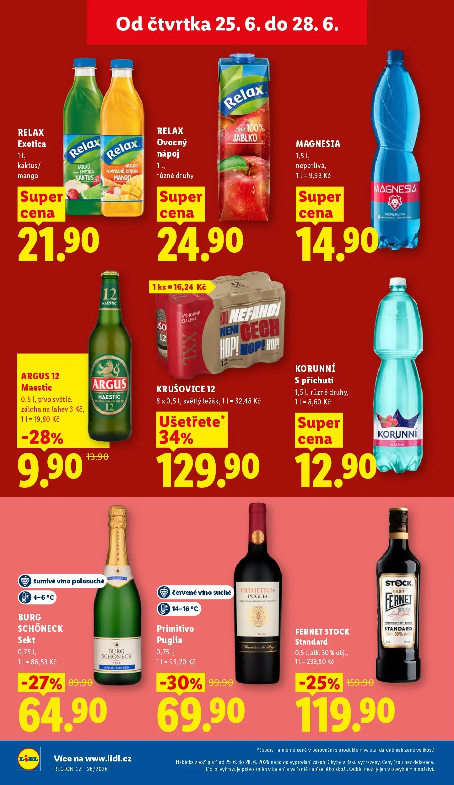 Lidl leták od 24.06.2026 - Nový akční leták | Strana: 32 | Produkty: Primitivo Puglia, Magnesia, Červené víno, Citron