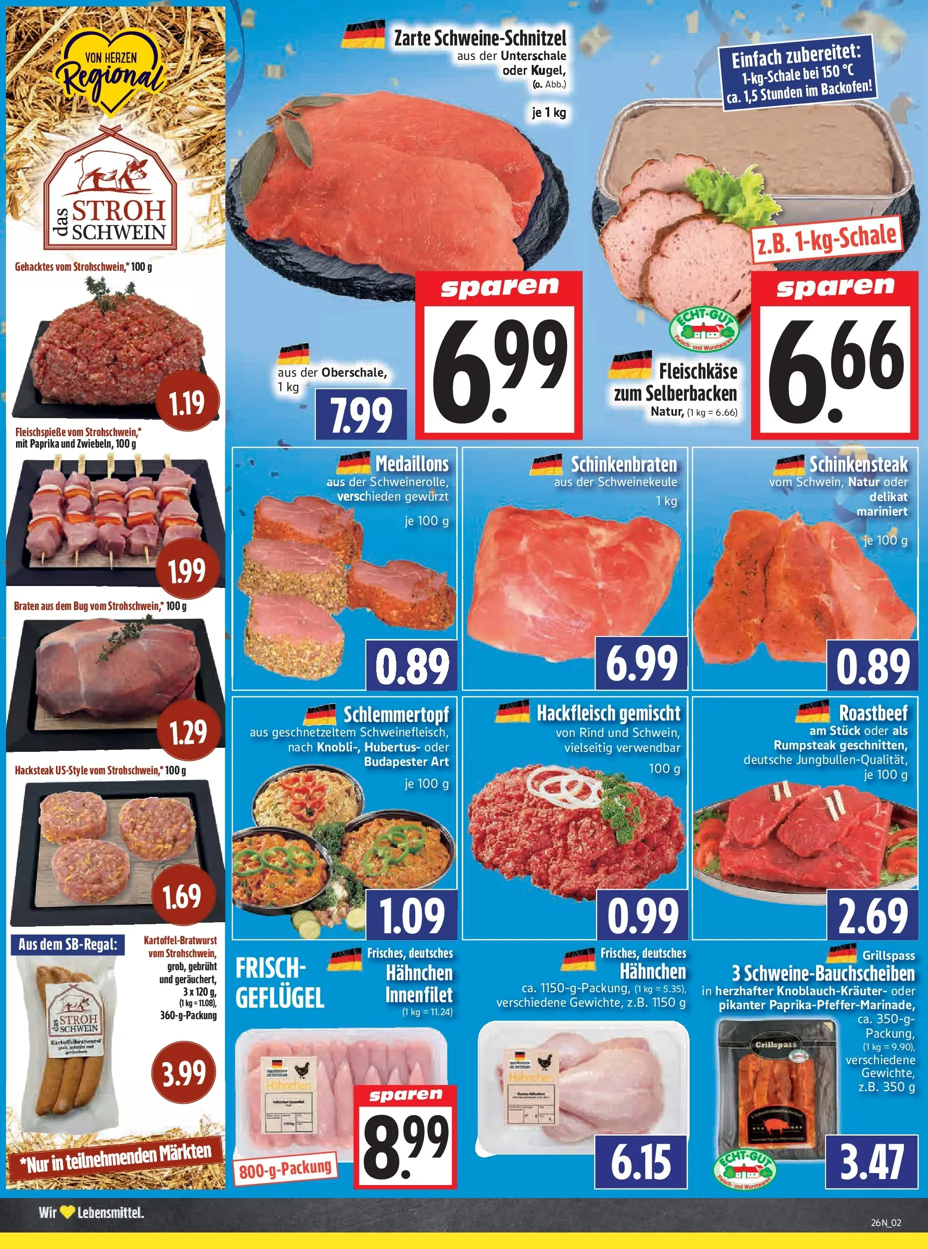 Angebote - Edeka Hahner: Wochenangebote (ab 21.06.2026) zum Blättern | Seite: 4 | Produkte: Rumpsteak, Backofen, Fleisch, Hackfleisch