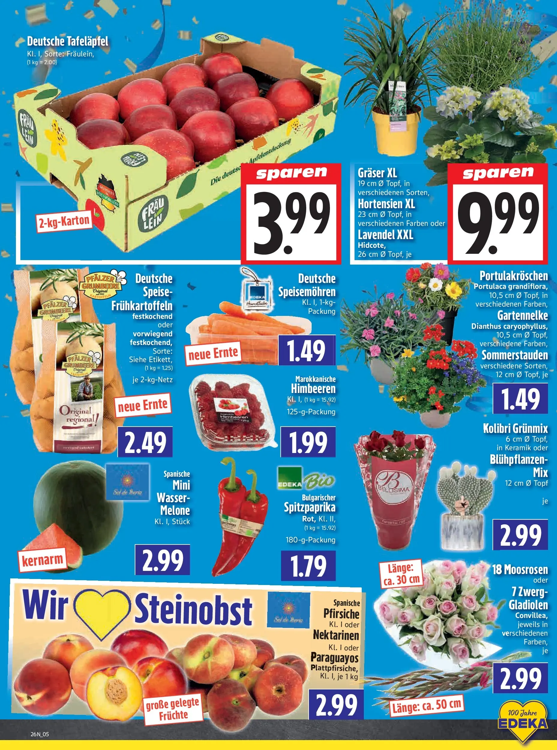 Angebote - Edeka Hahner: Wochenangebote (ab 21.06.2026) zum Blättern | Seite: 7 | Produkte: Himbeeren, Kartoffeln, Wasser, Lavendel