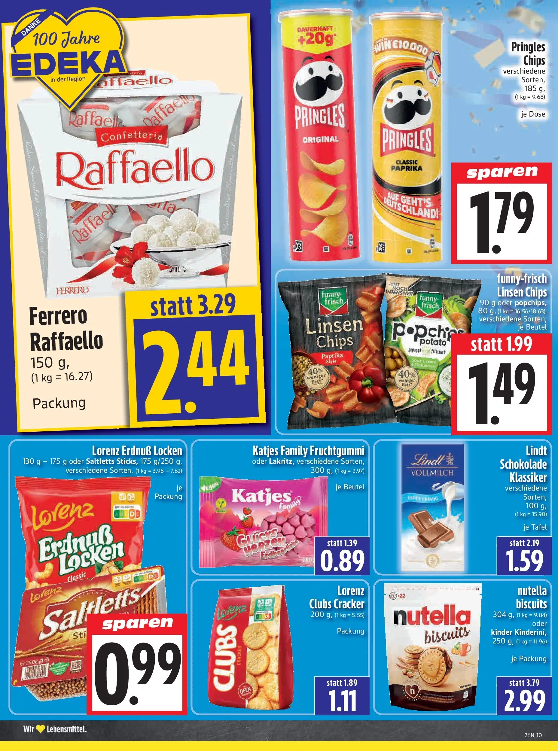 Angebote - Edeka Hahner: Wochenangebote (ab 21.06.2026) zum Blättern | Seite: 12 | Produkte: Schokolade, Nutella, Lindt, Chips