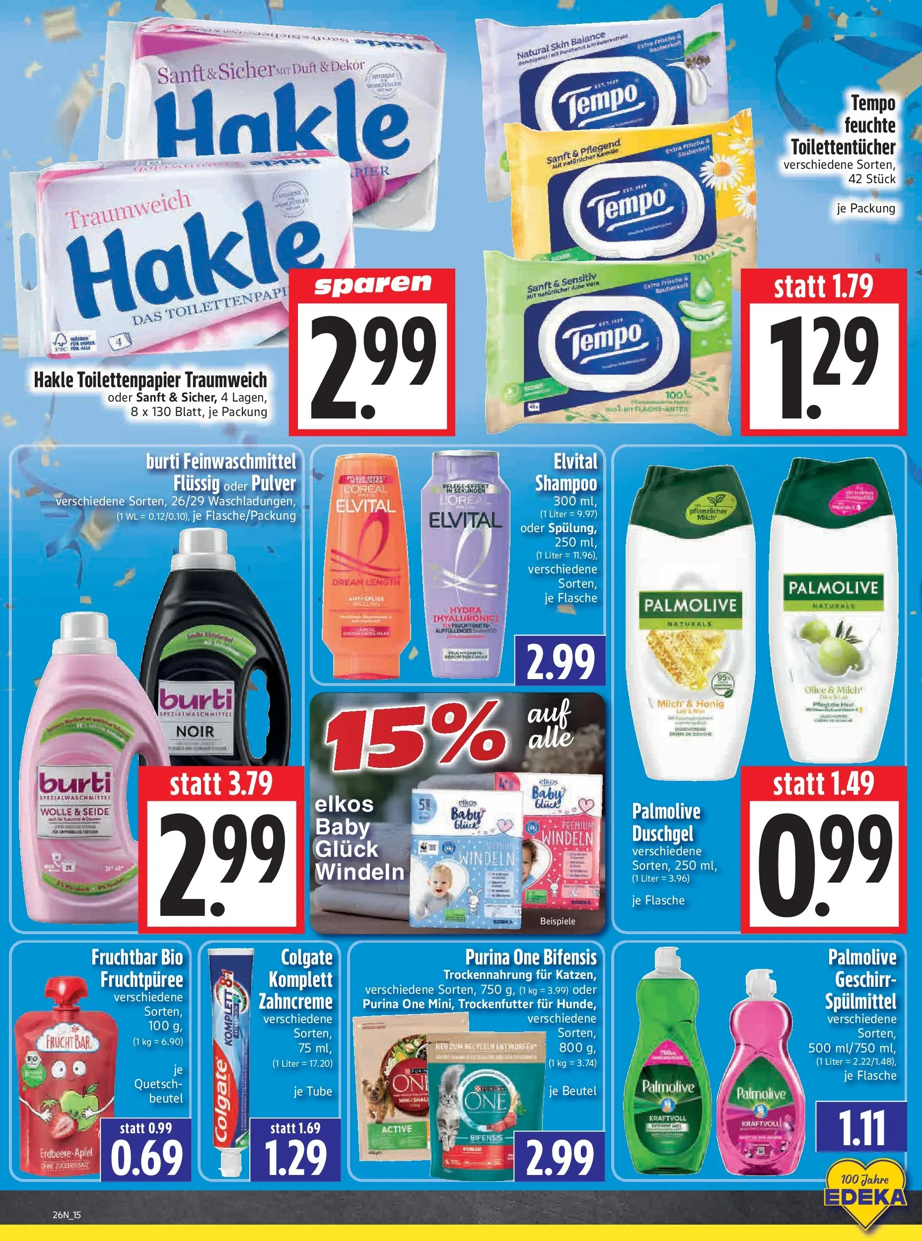 Angebote - Edeka Hahner: Wochenangebote (ab 21.06.2026) zum Blättern | Seite: 17 | Produkte: Purina one, Shampoo, Tempo, Toilettenpapier