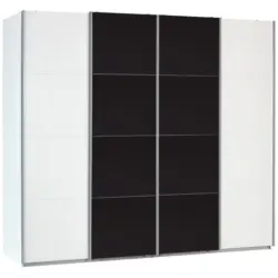 Schwebet&uuml;renschrank 271cm Bensheim, Wei&szlig;/Basalt