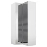 M&ouml;belix Eckschrank B: 100 cm Alabama, Wei&szlig;