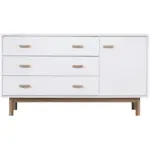 M&ouml;belix SIDEBOARD Melanie Wei&szlig; Eichefarben