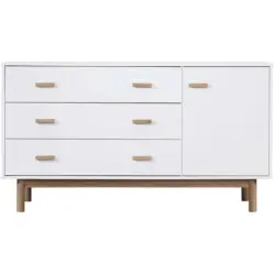 Sideboard Melanie Wei&szlig; Eichefarben